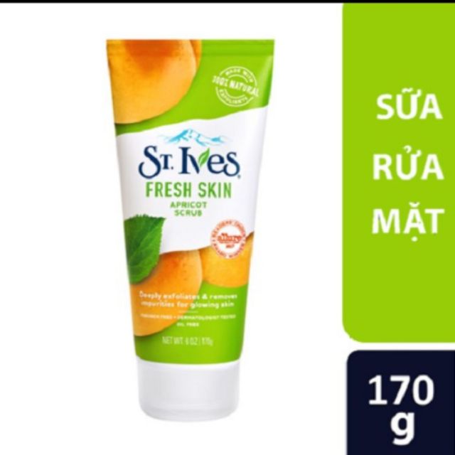 Có tem (Dksh phân phối)Sữa rửa mặt St.Ives Tươi Mát Hương Mơ 170G - bao bì mới