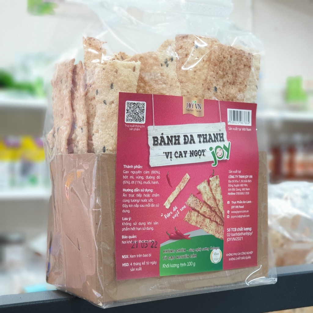 Bánh đa thanh JOY VN bánh đa nướng vừng đen