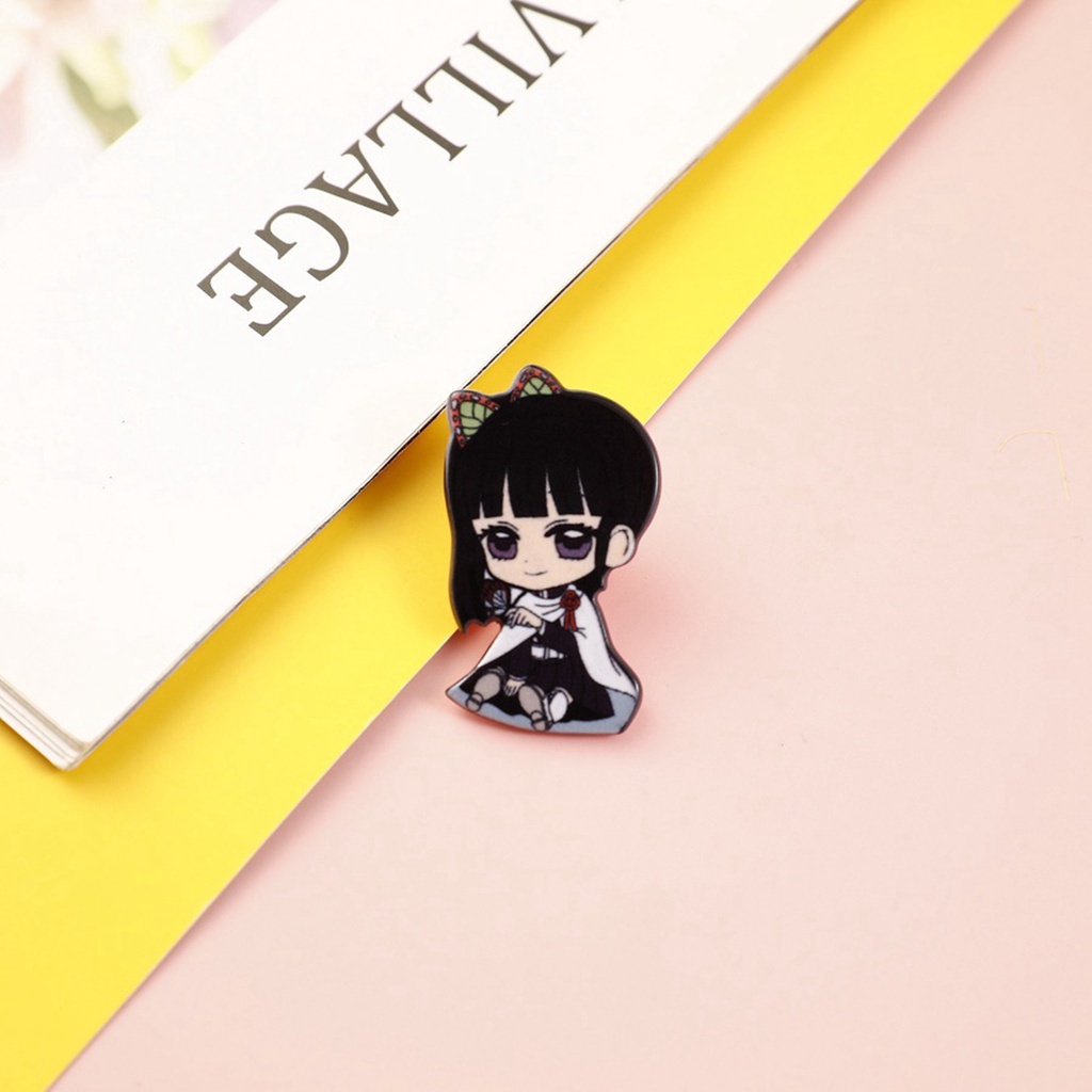 Huy hiệu cài áo họa tiết hoạt hình Kimetsu No Yaiba dễ thương