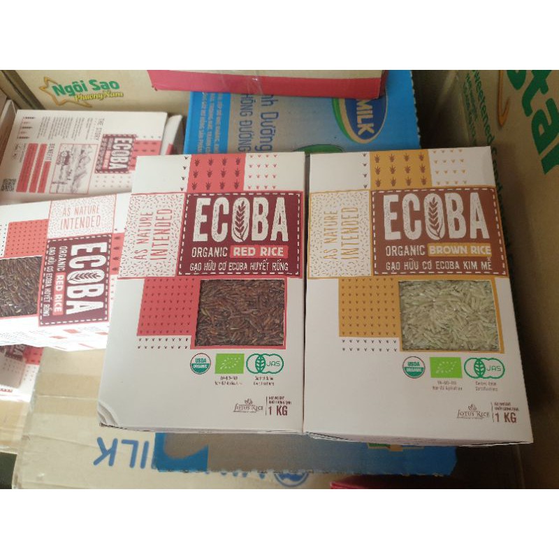 ECOBA GẠO HỮU CƠ HUYẾT RỒNG/KIM MỄ 1KG