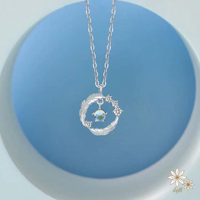 🌸Vòng cổ Mặt Lông Vũ Bằng Bạc sterling Không Phai Sang Trọng Nhẹ Nhàng Làm Quà Tặng Sinh Nhật Cho Nữ