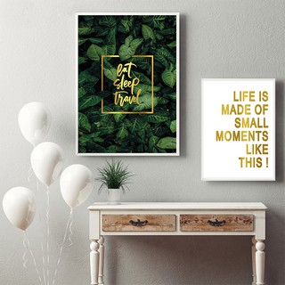Tranh treo tường Canvas trang trí tranh cây và chữ ( kèm theo khung )