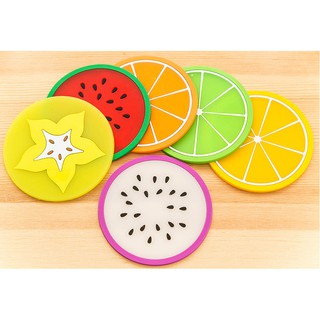 Combo 5 miếng lót ly hình trái cây