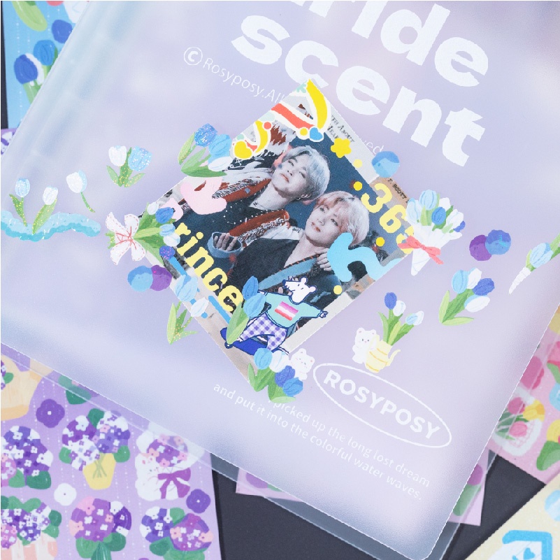 Goo Miếng Dán Trang Trí Hình Hoa Hoạt Hình 8 Kiểu