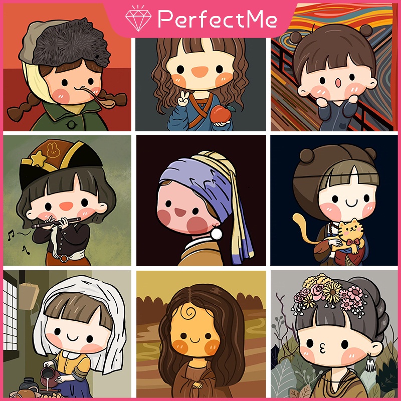 Bộ Tranh Đính Đá 5D Tự Làm 40x40cm Hình Thế Giới Hoạt Hình Trang Trí Nhà Cửa