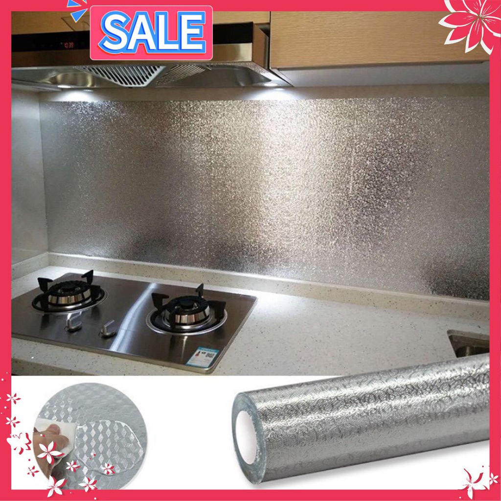 [SIÊU SALE] Cuộn giấy bạc dán bếp [2Mx60CM] chống thấm cách nhiệt (Hàng có sẵn)