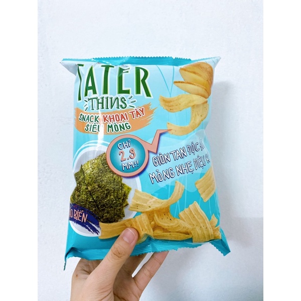 Bánh snack Tater vị tảo biển Oishi 32gram, đồ ăn vặt