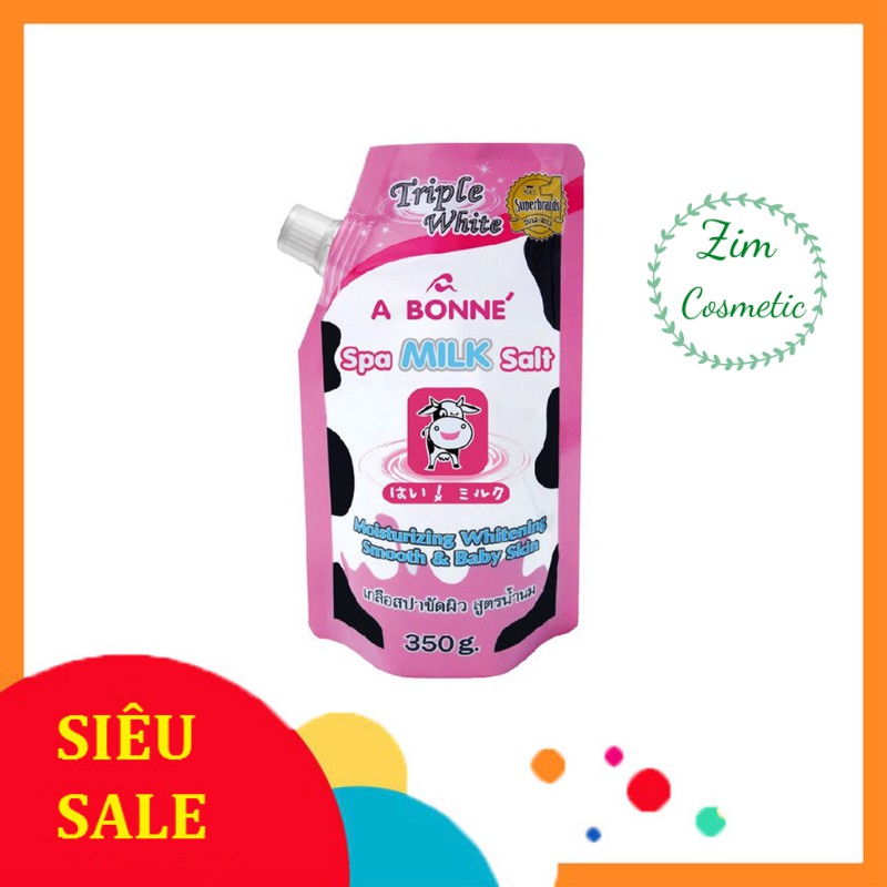 Muối tắm sữa bò A Bonne Spa Milk Salt 350gr Thái Lan - tẩy tế bào chết