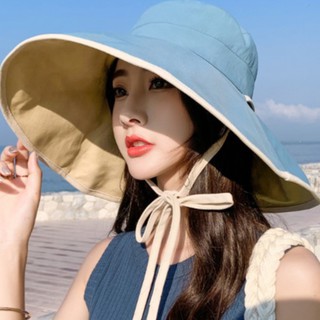 Nón chống nắng rộng vành chống uv cao cấp đội 2 mặt, mũ rộng vành nữ tạo kiểu thời trang