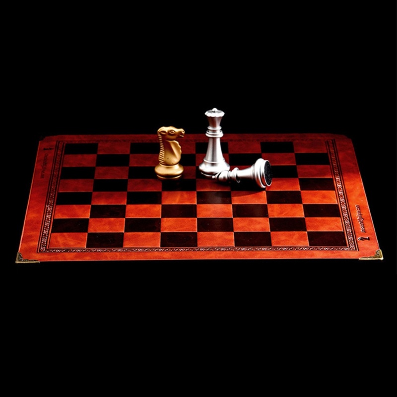 Bộ Bàn Cờ Vua Bằng Da PU Dập Nổi Độc Đáo Cho Người Lớn Và Trẻ Em