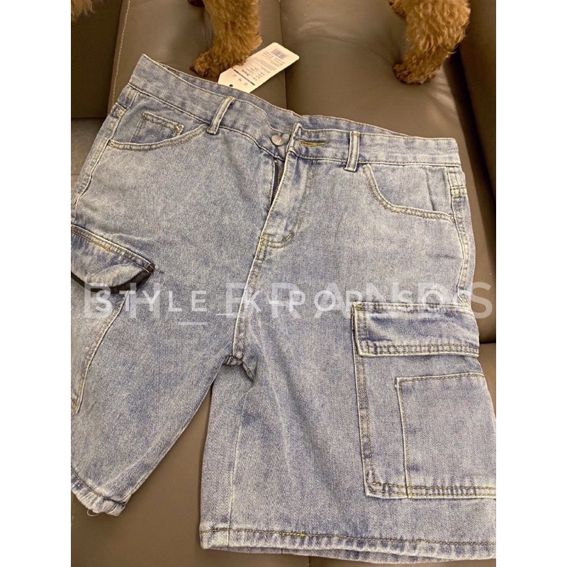 Quần Short Jeans Ngắn Túi Hộp Unisex (ORDER)