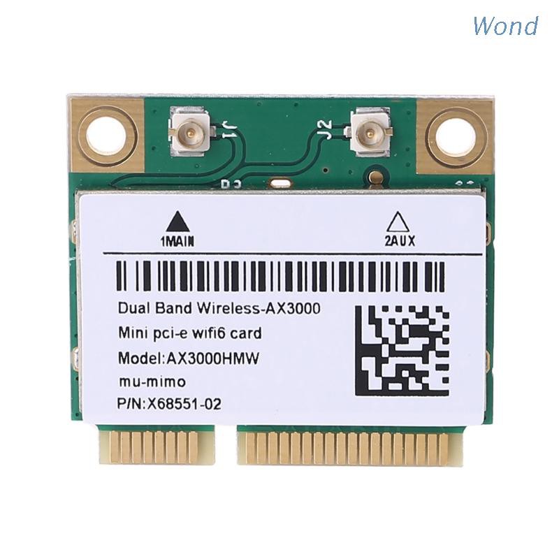 Card Mạng Wlan Không Dây Ax3000hmw 2974mbps Wifi 6 Băng Tần Kép Ax3000 Giao Diện Cổng Pci-e Mini