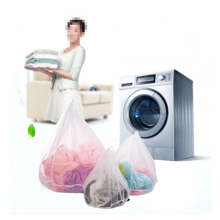 TÚI GIẶT DÂY RÚT VẢI LƯỚI ĐỰNG QUẦN ÁO, ĐỒ LÓT - TÚI GIẶT ĐỒ BẢO QUẢN QUẦN ÁO BIBI 33