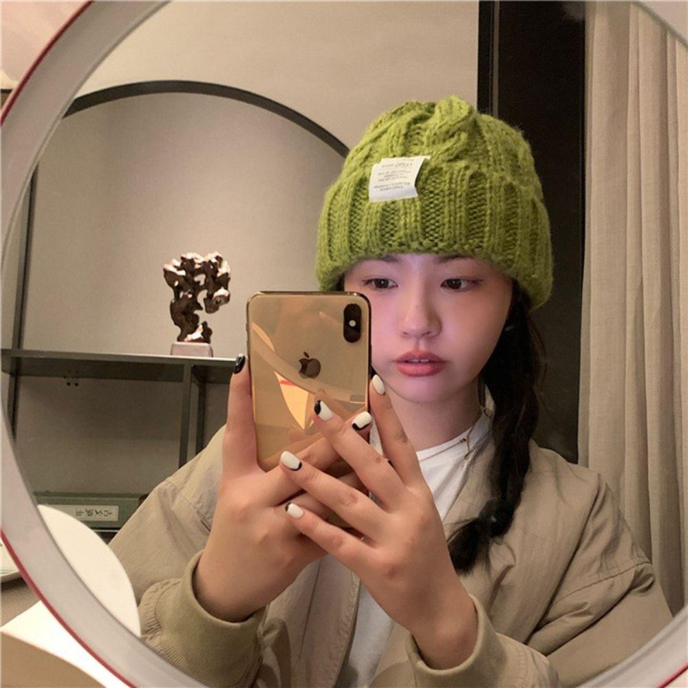 Mũ beanie Dệt Kim Phong Cách Hàn Quốc Thời Trang Mùa Đông Ấm Áp