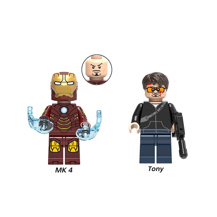 Bộ 2 nhân vật minifigures Iron Man X0199