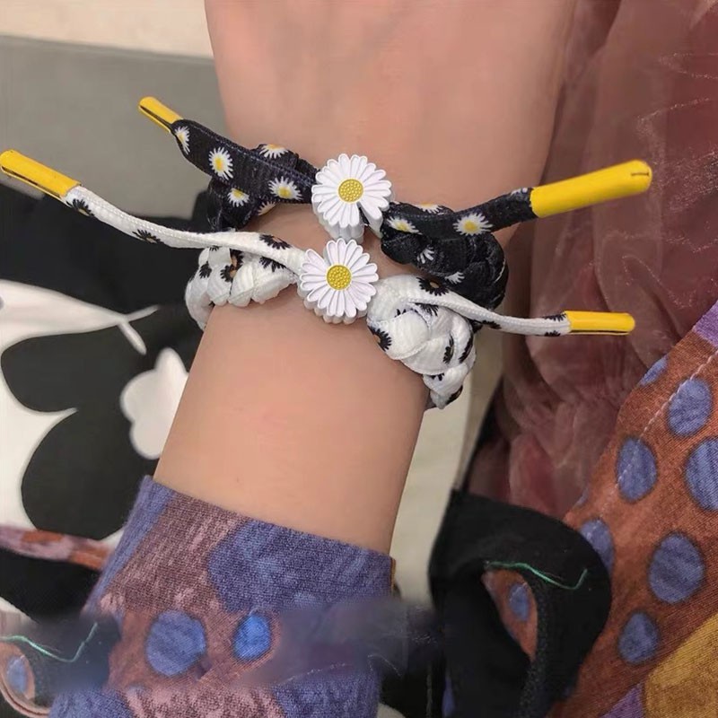 🌼 Vòng Tay Vải Hoa Cúc Daisy Kết Sợi Siêu Xinh - Y142- C6T3 | BigBuy360 - bigbuy360.vn