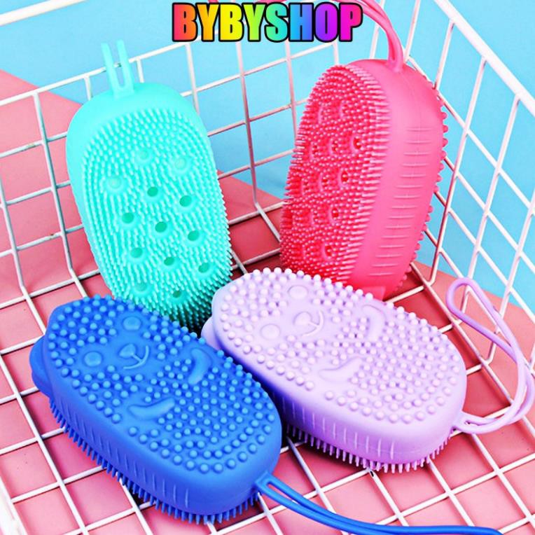 [SHOP MỚI - GIÁ SỐC] [SIÊU SALE] Bông Tắm silicon Tạo Bọt ( màu ngẫu nhiên ) - Miếng Trà Người Tiện Ích