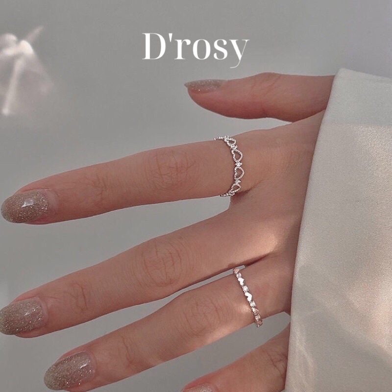 Nhẫn bạc nữ đẹp nhẫn tiny heart trái tim nhỏ đơn giản
