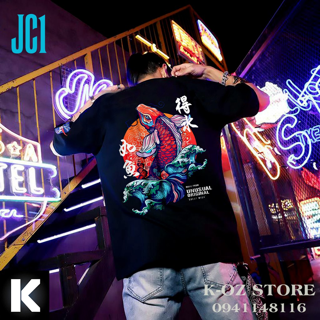 Áo thun JC1 JAPAN OVERSIZE UNISEX (2 Màu ĐEN-TRẮNG)