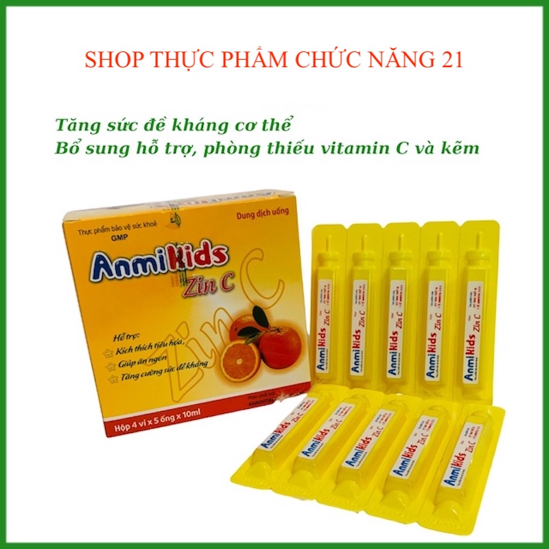 ANMIKIDS ZIN C - Hỗ trợ Kích Thích Tiêu Hoá, Giúp Bé Ăn Ngon, Tăng Sức Đề Kháng.