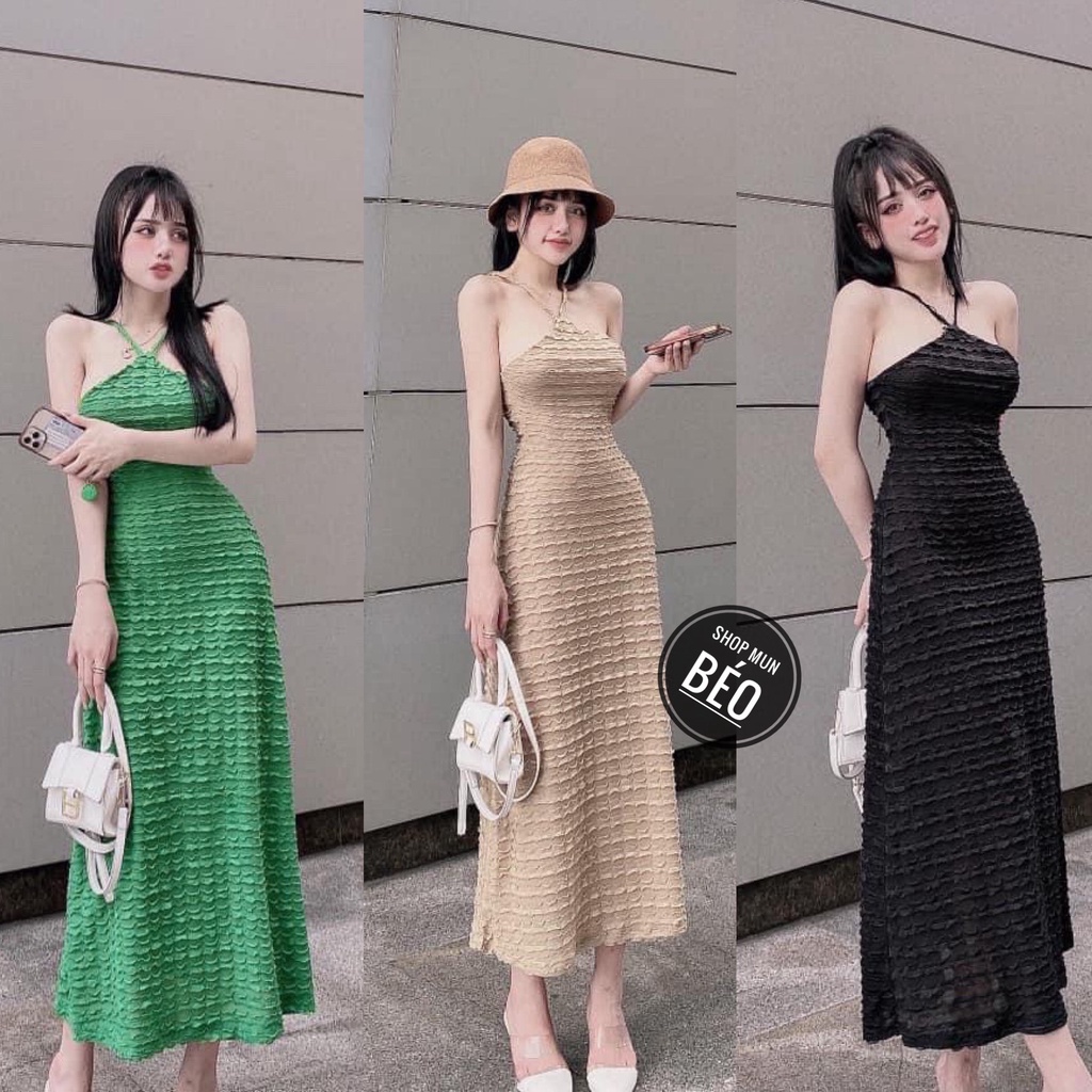Đầm Yếm Phom Dài Dáng Xoè Có Mút Ngực Chất Thun Xốp Thích Hợp Mặc Đi Tiệc Đi Làm Đi Chơi Phù Hợp Với Mọi Phong Cách