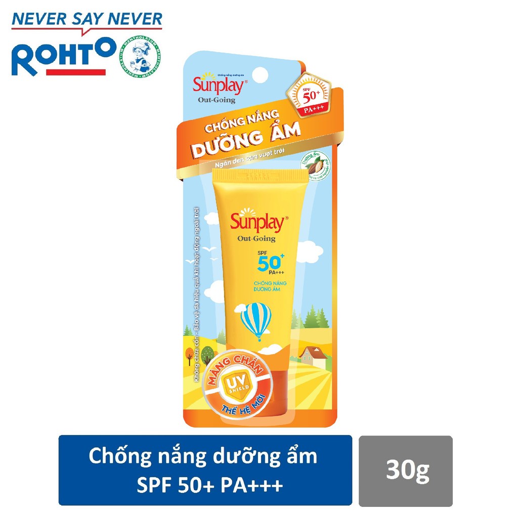 (HSD 3/2023)Kem Chống Nắng Sunplay Cấp Ẩm Ngăn Sạm Da Vượt Trội 30g Out Going SPF50+/PA+++