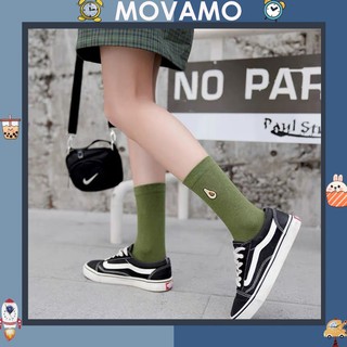 Tất nữ Movamo nhiều màu dày dặn mềm mịn in hình hoa quả TN44