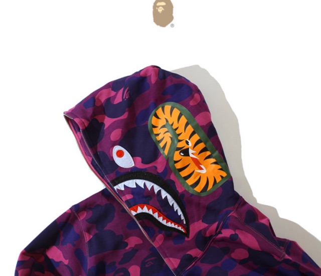 Áo khoác Bape camo, jacket bape camo,Bape shark