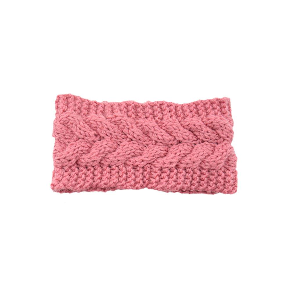 Băng Đô Dệt Kim Cài Tóc Bản Rộng Đính Nút Có Thể Điều Chỉnh Giữ Ấm Tai Thời Trang Cho Nữ