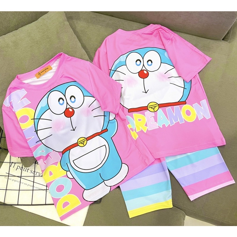 Combo 5 Đồ bộ ngố bé gái size đại vải thun lạnh 3D 4 chiều Jennie kids J472