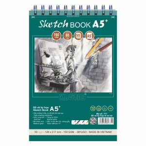 Sổ vẽ ký họa Sketch 50 tờ A5+ 150GSM; MS: 771