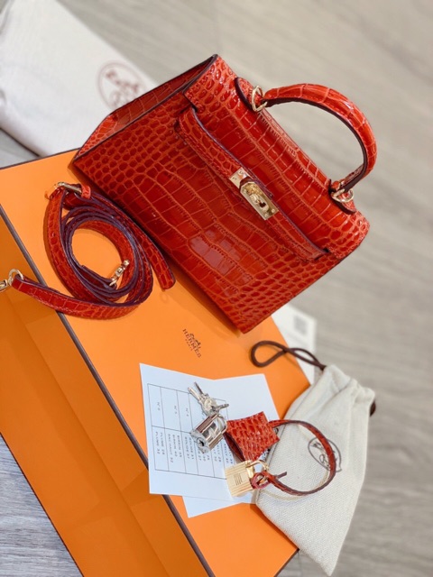 Túi hm kelly da rắn size 20