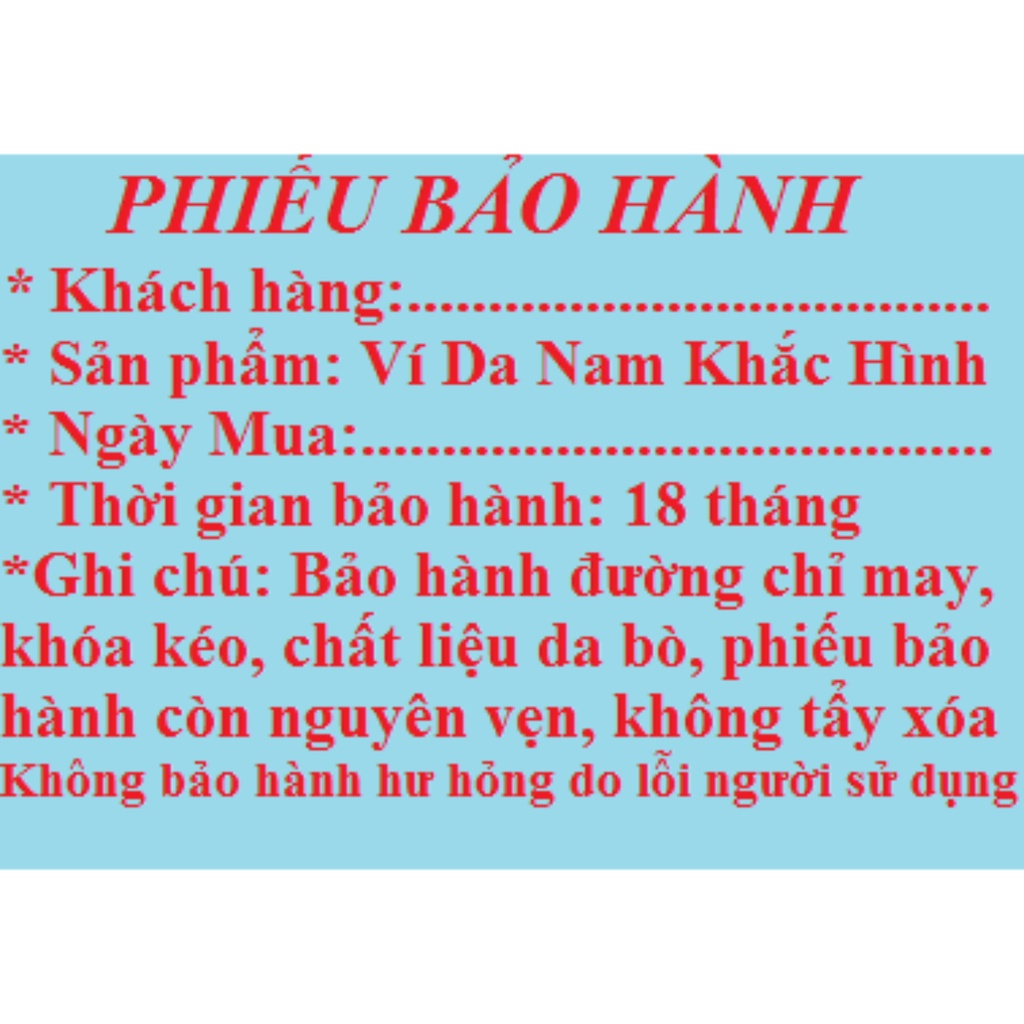 Bóp da bò BYL/Ví Nam Da Bò Khắc Hình/Ví khắc tên/Ví nam/Ví ngang/Ví khắc tên