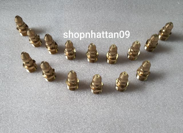 Bộ 15 đầu bép đồng thau phun tưới lan , tưới cây ren ngoài 21mm