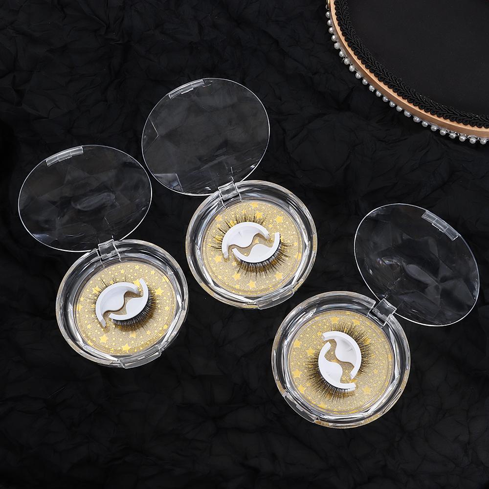 Set 2 Cặp Lông Mi Giả Dày Tự Dính Không Cần Keo Có Thể Tái Sử Dụng