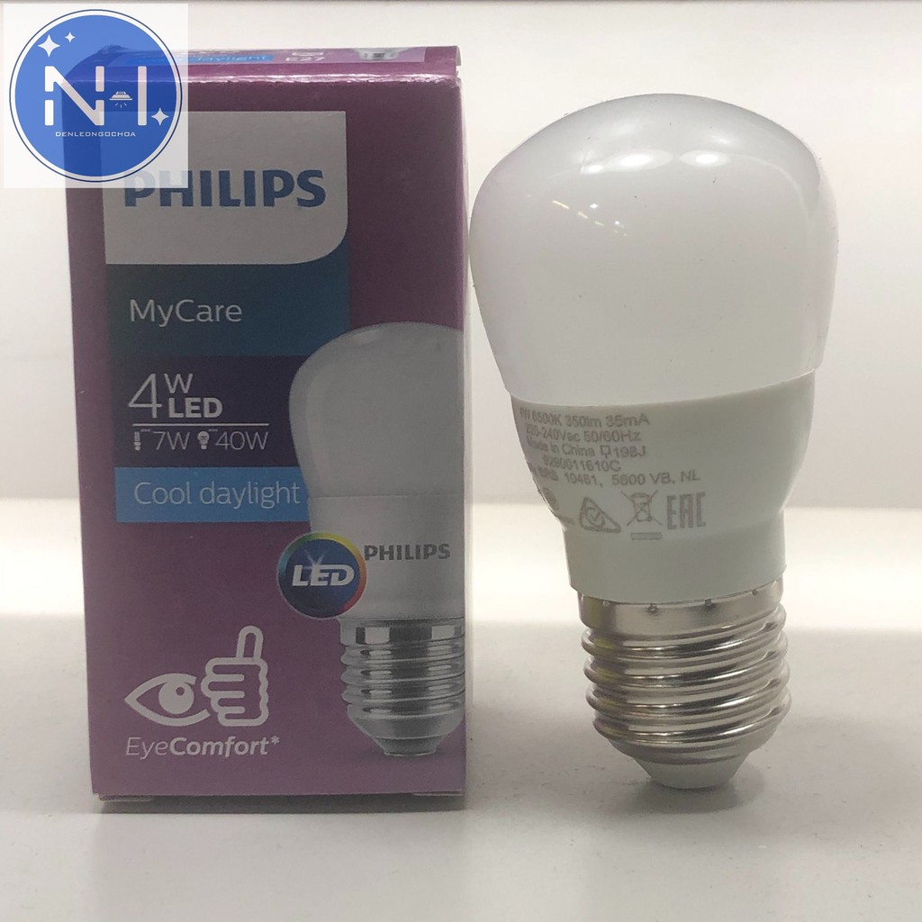 Bóng Đèn Ledbulb PHILIPS 4W E27 350Lm Ánh Sáng Trắng/Vàng Bảo Hành 2 Năm (1 Đổi 1) | BigBuy360 - bigbuy360.vn