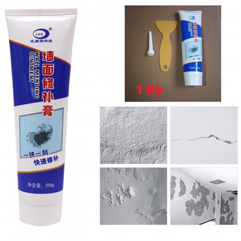 Kem tẩy vết tường,tẩy các vết nứt,ố,loang - 1 lọ 250ml giúp tường luôn mới