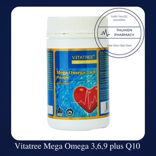 Vitatree Mega Omega 3,6,9 plus Q10 - Viên uống sáng mắt và bảo vệ sức khoẻ tim mạch (hộp 120 viên)