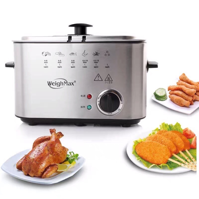 Nồi chiên ngập dầu 1.5L Weighmax siêu tiện lợi, nồi chiên điện mini, nồi chiên khoai chiên cá viên chiên giòn