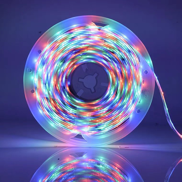 Dây đèn led 5 mét RGB 3528 đổi 7 màu trọn bộ giá rẻ dùng trang trí PC...