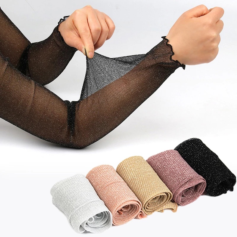 Cặp Găng Tay Vải Lưới Chống Nắng Chống Tia UV Dành Cho Nữ