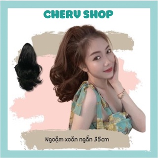 Tóc giả ngoặm xoăn ❤️❤️ freeship ❤️❤️ ngoặm xoăn ngắn n52 kèm ảnh thật
