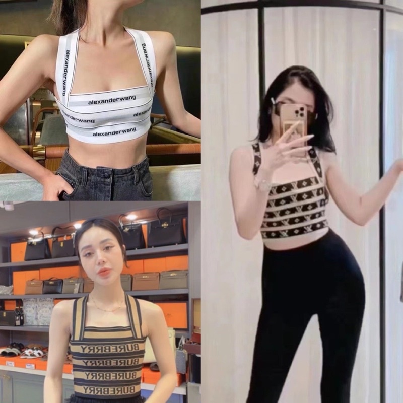 Áo 2 dây băng cuốn chéo lưng