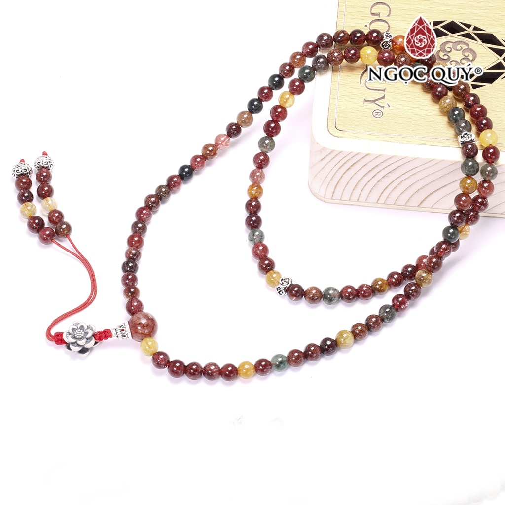 Chuỗi 108 hạt TA tóc tam tài - Ngọc Quý