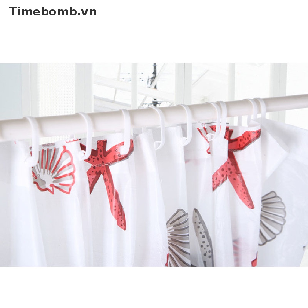 Shower Curtain Starfish Partition Waterproof Mildew PEVA Curtain For Bathroom