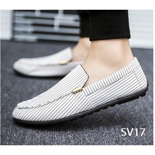 [ GÍA SẬP SÀN ] Giày Lười Nam Cao Cấp Phong Cách Hàn Quốc - Màu Trắng SV17