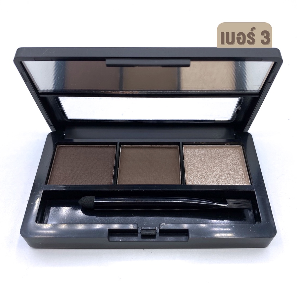 Bảng màu Sivana Eyebrow, chì kẻ mày, kết cấu dạng bột 1.4gx3 HF625 Sivanna Colors Super Brown Eyebrow Powder