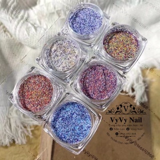 Nhũ làm dạ kẻ trang trí móng, set 6 màu