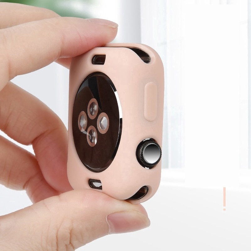Ốp tpu silicon siêu mỏng màu kẹo thích hợp cho Apple Watch Series 7 6 Se 5 4 3 2 1 Iwatch 45mm 41mm 40mm 44mm 38mm 42mm
