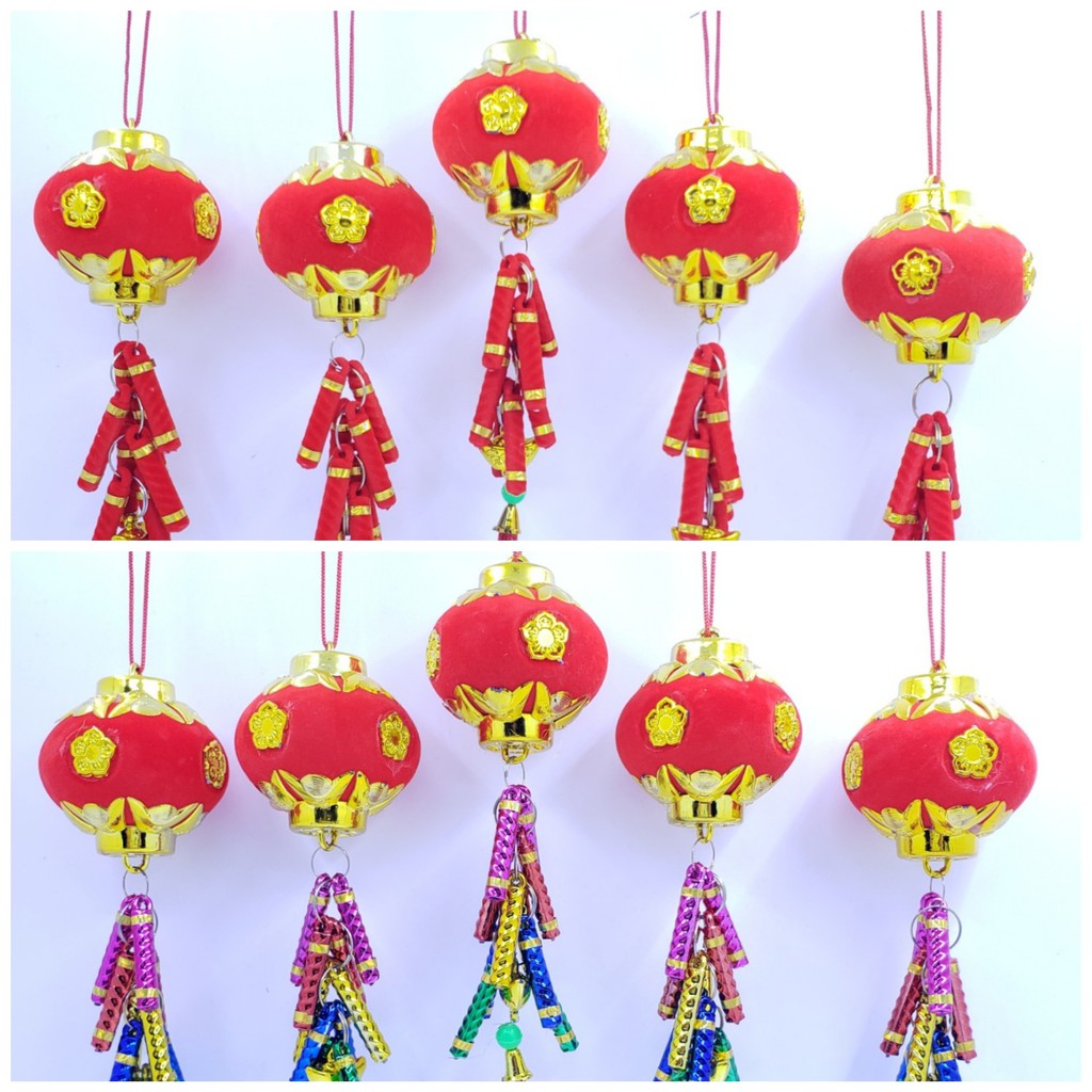 ĐÈN PHÁO XOẮN NHUNG / MÀU TRANG TRÍ TẾT NK66,67